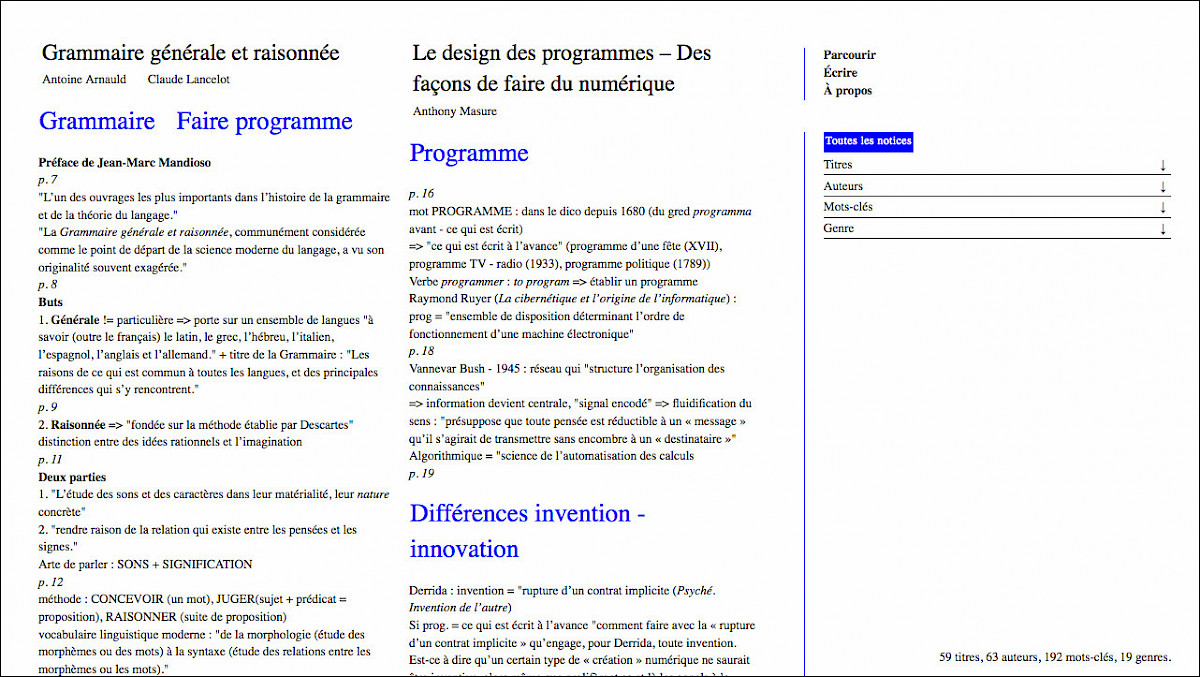 Capture d'écran de Note(s)